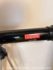 MaxSold Auction: Canadian Geographic GEO33 Refractor Telescope, Black - Wake Forest (North Carolina, USA) PARTNER MANAGED Downsizing Online Auction - Wait Avenue