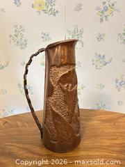 MaxSold Auction: Copper Pitcher, Natural Patina, 9–12 in - Wake Forest (North Carolina, USA) PARTNER MANAGED Downsizing Online Auction - Wait Avenue