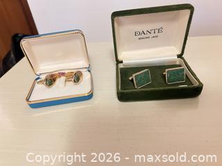MaxSold Auction: Dante Cufflinks and Tie Clip / Tie Bar - Wake Forest (North Carolina, USA) PARTNER MANAGED Downsizing Online Auction - Wait Avenue
