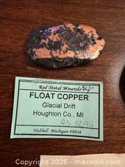 MaxSold Auction: Float Copper and Lake Superior Concretion Mineral/Rock Pair - Wake Forest (North Carolina, USA) PARTNER MANAGED Downsizing Online Auction - Wait Avenue