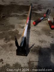 MaxSold Auction: Garden Tools Assortment: Shovel, Fork, Pruners, Blower, Axe - Wake Forest (North Carolina, USA) PARTNER MANAGED Downsizing Online Auction - Wait Avenue