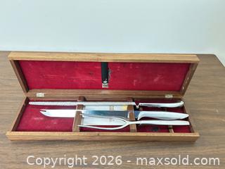 MaxSold Auction: Gerber 3-Piece Carving Set (Fork, Cutting Utensil, Sharpening Steel) - Wake Forest (North Carolina, USA) PARTNER MANAGED Downsizing Online Auction - Wait Avenue