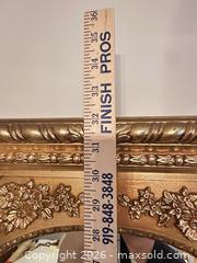 MaxSold Auction: Gilded Wood Octagonal Mirror with Oval Opening, Gold - Wake Forest (North Carolina, USA) PARTNER MANAGED Downsizing Online Auction - Wait Avenue