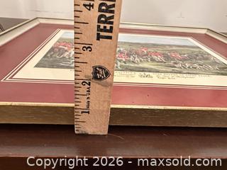 MaxSold Auction: Horse/ Royal Fox Hunt Tray with handles; Gilded - Wake Forest (North Carolina, USA) PARTNER MANAGED Downsizing Online Auction - Wait Avenue