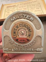 MaxSold Auction: Lewis W. Osborne Vintage Metal & Bakelite Measuring Tools Set - Wake Forest (North Carolina, USA) PARTNER MANAGED Downsizing Online Auction - Wait Avenue