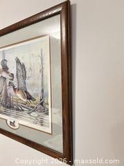 MaxSold Auction: Limited Edition Jake Taylor Framed Print — Wood Ducks (Large, Brown Frame) - Wake Forest (North Carolina, USA) PARTNER MANAGED Downsizing Online Auction - Wait Avenue