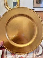 MaxSold Auction: LNT Beaded Rim Plastic/Resin Charger Plates, 13 in (8 pcs) - Wake Forest (North Carolina, USA) PARTNER MANAGED Downsizing Online Auction - Wait Avenue