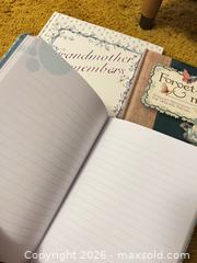 MaxSold Auction: Lot of 4 Softcover Journals / Notebooks — Various Titles - Wake Forest (North Carolina, USA) PARTNER MANAGED Downsizing Online Auction - Wait Avenue