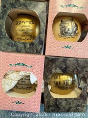 MaxSold Auction: Lot of 7 Historic Wake Forest Collectible Ornaments - Wake Forest (North Carolina, USA) PARTNER MANAGED Downsizing Online Auction - Wait Avenue