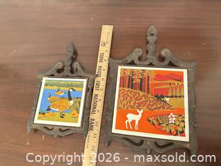 MaxSold Auction: Mid-Century Made in Japan Ceramic Tile & Cast Iron Trivet - Wake Forest (North Carolina, USA) PARTNER MANAGED Downsizing Online Auction - Wait Avenue