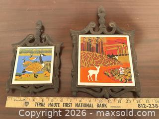 MaxSold Auction: Mid-Century Made in Japan Ceramic Tile & Cast Iron Trivet - Wake Forest (North Carolina, USA) PARTNER MANAGED Downsizing Online Auction - Wait Avenue