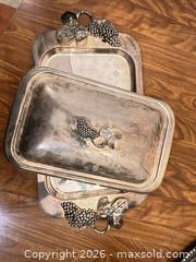 MaxSold Auction: Mixed Lot: Vintage Silver-Plated Serving Trays, Bowls & Creamers Lot  - Wake Forest (North Carolina, USA) PARTNER MANAGED Downsizing Online Auction - Wait Avenue