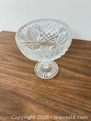 MaxSold Auction: Mixed Vintage Glass Lot: Compotes, Stemmed Dishes & Vases - Wake Forest (North Carolina, USA) PARTNER MANAGED Downsizing Online Auction - Wait Avenue