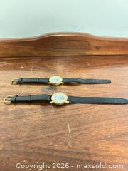 MaxSold Auction: Pair of Gold-tone Wrist Watches with Wake Forest City Seal Dial - Wake Forest (North Carolina, USA) PARTNER MANAGED Downsizing Online Auction - Wait Avenue