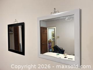 MaxSold Auction: Pair of Rectangular Wall Mirrors, Wall Hanging, Hooks Included - Wake Forest (North Carolina, USA) PARTNER MANAGED Downsizing Online Auction - Wait Avenue