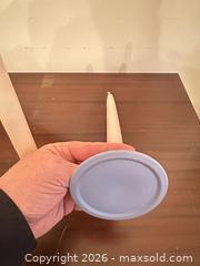 MaxSold Auction: Pair of Wedgwood-Style Light Blue Jasperware Candlestick Holders - Wake Forest (North Carolina, USA) PARTNER MANAGED Downsizing Online Auction - Wait Avenue