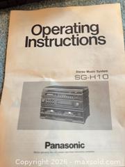 MaxSold Auction: Panasonic SG-H10 Stereo Music System with Turntable - Wake Forest (North Carolina, USA) PARTNER MANAGED Downsizing Online Auction - Wait Avenue