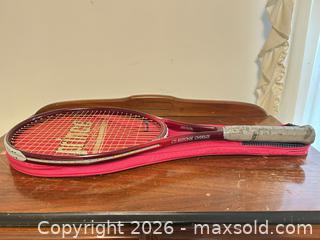 MaxSold Auction: Prince CTS Response Oversize Tennis Racket, Red/Burgundy - Wake Forest (North Carolina, USA) PARTNER MANAGED Downsizing Online Auction - Wait Avenue
