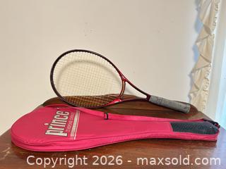 MaxSold Auction: Prince CTS Response Oversize Tennis Racket, Red/Burgundy - Wake Forest (North Carolina, USA) PARTNER MANAGED Downsizing Online Auction - Wait Avenue