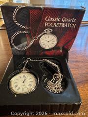 MaxSold Auction: Quartz Pocket Watch with Roman Numerals - Wake Forest (North Carolina, USA) PARTNER MANAGED Downsizing Online Auction - Wait Avenue