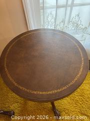 MaxSold Auction: Queen Anne Solid Wood Occasional Table, Mahogany Finish, 20in H - Wake Forest (North Carolina, USA) PARTNER MANAGED Downsizing Online Auction - Wait Avenue