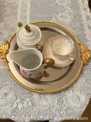 MaxSold Auction: Royal Albert Bone China Tea Cup with Tray, Creamer & Sugar - Wake Forest (North Carolina, USA) PARTNER MANAGED Downsizing Online Auction - Wait Avenue