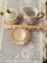 MaxSold Auction: Royal Albert Bone China Tea Cup with Tray, Creamer & Sugar - Wake Forest (North Carolina, USA) PARTNER MANAGED Downsizing Online Auction - Wait Avenue