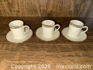 MaxSold Auction: Scherzer Bavaria Porcelain Demitasse Cups & Saucers, 3 Sets - Wake Forest (North Carolina, USA) PARTNER MANAGED Downsizing Online Auction - Wait Avenue