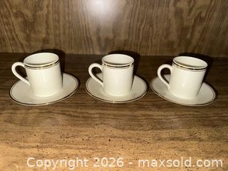 MaxSold Auction: Scherzer Bavaria Porcelain Demitasse Cups & Saucers, 3 Sets - Wake Forest (North Carolina, USA) PARTNER MANAGED Downsizing Online Auction - Wait Avenue