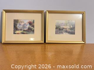 MaxSold Auction: Set of 2 Framed Landscape Prints with Gold Frames - Wake Forest (North Carolina, USA) PARTNER MANAGED Downsizing Online Auction - Wait Avenue