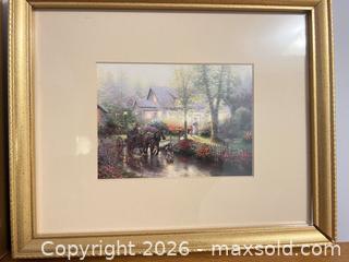 MaxSold Auction: Set of 2 Framed Landscape Prints with Gold Frames - Wake Forest (North Carolina, USA) PARTNER MANAGED Downsizing Online Auction - Wait Avenue