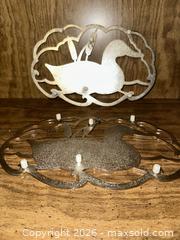 MaxSold Auction: Set of 2 vintage metal hot plate trivets  - Wake Forest (North Carolina, USA) PARTNER MANAGED Downsizing Online Auction - Wait Avenue