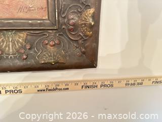 MaxSold Auction: Signed Framed Oil Painting — Landscape in Decorative Pressed Metal Frame - Wake Forest (North Carolina, USA) PARTNER MANAGED Downsizing Online Auction - Wait Avenue