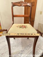MaxSold Auction: Traditional Mahogany Expandable Solid Wood Dining Set, Seats 6 - Wake Forest (North Carolina, USA) PARTNER MANAGED Downsizing Online Auction - Wait Avenue