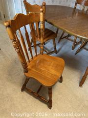 MaxSold Auction: Traditional Oval kitchen Table with 4 Chairs - Wake Forest (North Carolina, USA) PARTNER MANAGED Downsizing Online Auction - Wait Avenue