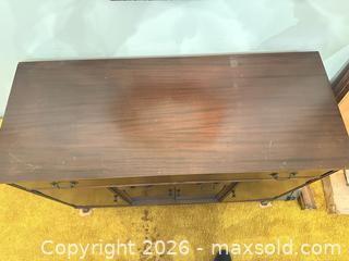 MaxSold Auction: Traditional Solid Wood Sideboard / Buffet in Mahogany - Wake Forest (North Carolina, USA) PARTNER MANAGED Downsizing Online Auction - Wait Avenue