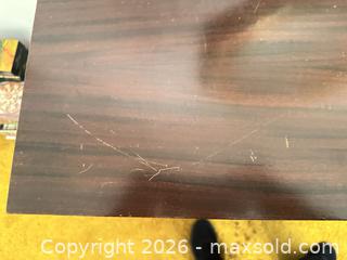 MaxSold Auction: Traditional Solid Wood Sideboard / Buffet in Mahogany - Wake Forest (North Carolina, USA) PARTNER MANAGED Downsizing Online Auction - Wait Avenue