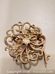 MaxSold Auction: Trifari Gold-Tone Brooch & Clip-On Earrings with Faux Pearls - Wake Forest (North Carolina, USA) PARTNER MANAGED Downsizing Online Auction - Wait Avenue