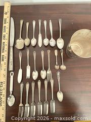 MaxSold Auction: Vintage Mixed Silver Plate Flatware Lot, Medium Set - Wake Forest (North Carolina, USA) PARTNER MANAGED Downsizing Online Auction - Wait Avenue
