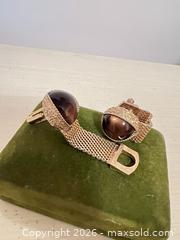 MaxSold Auction: Vintage/Retro Red Cufflinks — One Pair - Wake Forest (North Carolina, USA) PARTNER MANAGED Downsizing Online Auction - Wait Avenue