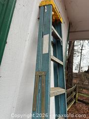 MaxSold Auction: Werner Fiberglass A-Frame Step Ladder with Aluminum Rungs - Wake Forest (North Carolina, USA) PARTNER MANAGED Downsizing Online Auction - Wait Avenue