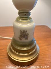 MaxSold Auction: White/Cream and Gold Table Lamp with Shade and Finial - Wake Forest (North Carolina, USA) PARTNER MANAGED Downsizing Online Auction - Wait Avenue