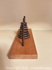 MaxSold Auction: Wooden Tower of Hanoi Puzzle - Wake Forest (North Carolina, USA) PARTNER MANAGED Downsizing Online Auction - Wait Avenue
