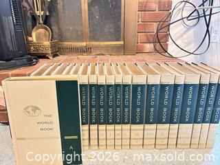 MaxSold Auction: World Book Encyclopedia Set, Hardcover, Cream & Green Spines - Wake Forest (North Carolina, USA) PARTNER MANAGED Downsizing Online Auction - Wait Avenue