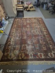 MaxSold Auction: 10' x 6' Vintage Hand Knotted Distressed Area Rug - Ajax (Ontario, Canada) PARTNER MANAGED Downsizing Online Auction - Grainger Crescent