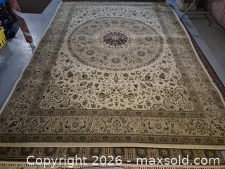 MaxSold Auction: 11' x 8' Poly Area Rug with Large Medallion - Ajax (Ontario, Canada) PARTNER MANAGED Downsizing Online Auction - Grainger Crescent