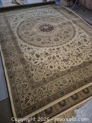 MaxSold Auction: 11' x 8' Poly Area Rug with Large Medallion - Ajax (Ontario, Canada) PARTNER MANAGED Downsizing Online Auction - Grainger Crescent
