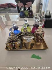 MaxSold Auction: Collection of Decorative Glass Perfume Bottles and Tray - Ajax (Ontario, Canada) PARTNER MANAGED Downsizing Online Auction - Grainger Crescent
