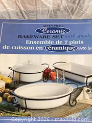 MaxSold Auction: NEW 7 Piece Ceramic Bakeware Dish Set in Box - Ajax (Ontario, Canada) PARTNER MANAGED Downsizing Online Auction - Grainger