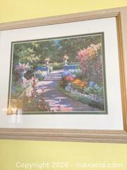 MaxSold Auction: Pair of Framed Landscape Prints (Garden & Winter Village) - Ajax (Ontario, Canada) PARTNER MANAGED Downsizing Online Auction - Grainger Crescent